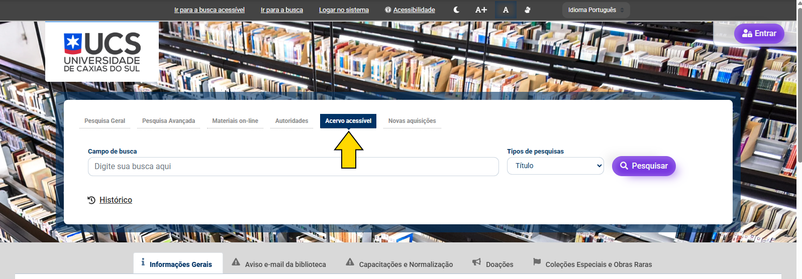 Imagem mostra a opção 