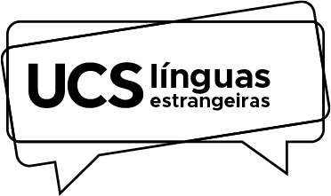Logo horizontal preto do UCS Línguas Estrangeiras