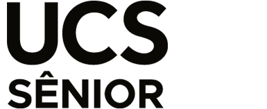 Logo horizontal preto do UCS Sênior